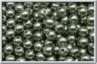 b�hm. Glasperle, rund, 4mm, crystal, trans., full chrome, 50 Stk.