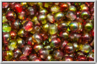 b�hm. Glasperle, rund, 4mm, crystal, trans., magic autumn, 50 Stk.