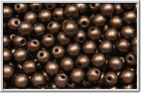 b�hm. Glasperle, rund, 4mm, black, op., vega luster, matte, 50 Stk.