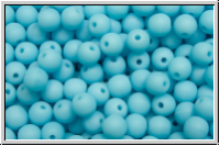b�hm. Glasperle, rund, 4mm, baby blue, op., matte, 50 Stk.