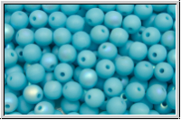 b�hm. Glasperle, rund, 4mm, baby blue, op., matte, AB, 50 Stk.