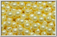 b�hm. Glasperle, rund, 4mm, white, alabaster, lt. cream pastel, 50 Stk.