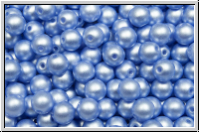 b�hm. Glasperle, rund, 4mm, white, alabaster, lt. sapphire pastel, 50 Stk.