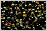 b�hm. Glasperle, rund, 3mm, black, op., half marea, 50 Stk.