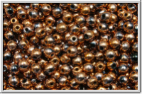 b�hm. Glasperle, rund, 3mm, black, op., full capri gold, 50 Stk.