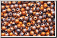b�hm. Glasperle, rund, 3mm, black, op., full sunset, matte, 50 Stk.