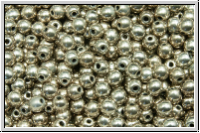 b�hm. Glasperle, rund, 3mm, black, op., full argentic, 50 Stk.