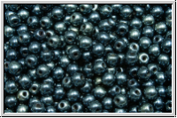 b�hm. Glasperle, rund, 3mm, black, op., full celsian, 50 Stk.