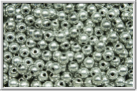 b�hm. Glasperle, rund, 3mm, black, op., full silver, 50 Stk.