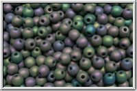 b�hm. Glasperle, rund, 3mm, purple, met., matte, iris., 50 Stk.