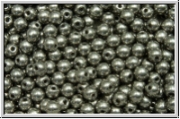 b�hm. Glasperle, rund, 3mm, crystal, trans., full chrome, 50 Stk.