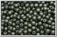 b�hm. Glasperle, rund, 3mm, crystal, trans., full chrome, matte, 50 Stk.