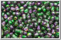 b�hm. Glasperle, rund, 3mm, crystal, trans., magic orchid, 50 Stk.
