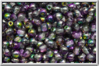 b�hm. Glasperle, rund, 3mm, crystal, trans., magic lilac, 50 Stk.
