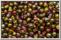 b�hm. Glasperle, rund, 3mm, crystal, trans., magic autumn, 50 Stk.