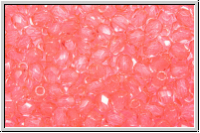 B�hm. Glasschliffperle, PRECIOSA, feuerpol., 3mm, crystal, trans., watermelone (dyed), 50 Stk.