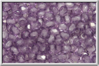 B�hm. Glasschliffperle, PRECIOSA, feuerpol., 3mm, crystal, trans., eggplant (dyed), 50 Stk.