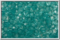 B�hm. Glasschliffperle, PRECIOSA, feuerpol., 3mm, crystal, trans., ice (dyed), 50 Stk.
