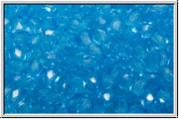 B�hm. Glasschliffperle, PRECIOSA, feuerpol., 3mm, crystal, trans., ocean (dyed), 50 Stk.