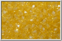 B�hm. Glasschliffperle, PRECIOSA, feuerpol., 3mm, crystal, trans., sunflower (dyed), 50 Stk.