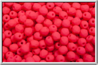 B�hm. Glasschliffperle, PRECIOSA, feuerpol., 3mm, white, alabaster, neon pink, 50 Stk.
