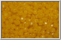 B�hm. Glasschliffperle, feuerpol., 3mm, sunflower, opal, 50 Stk.