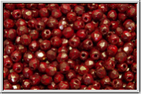 B�hm. Glasschliffperle, feuerpol., 3mm, red, op., lila marbled, 50 Stk.