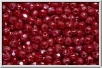 B�hm. Glasschliffperle, feuerpol., 3mm, red, op., luster, 50 Stk.
