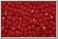 B�hm. Glasschliffperle, feuerpol., 3mm, orange, dk., opal, 50 Stk.