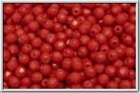 B�hm. Glasschliffperle, feuerpol., 3mm, white, op., grenadine, 50 Stk.