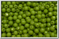 B�hm. Glasschliffperle, feuerpol., 3mm, white, op., pistachio, 50 Stk.