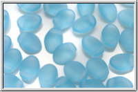 TP-60010-84101, Tulip Petals, 6x8mm, aqua, trans., matte, 25 Stk.