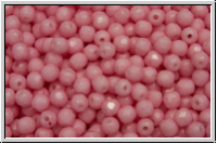 B�hm. Glasschliffperle, feuerpol., 3mm, white, op., pink, 50 Stk.
