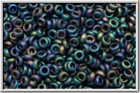 MSP-0401fr, MIYUKI Spacers, 2,2x1mm, black, op., matte, AB, 5g