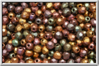 B�hm. Glasschliffperle, feuerpol., 3mm, purple gold, met., iris., satin, 50 Stk.