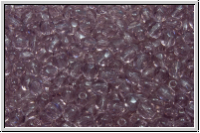 B�hm. Glasschliffperle, feuerpol., 3mm, amethyst, lt., trans., 50 Stk.