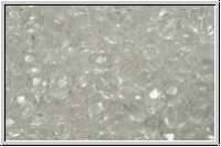 B�hm. Glasschliffperle, feuerpol., 4mm, crystal, trans., luster, 50 Stk.