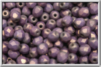 B�hm. Glasschliffperle, feuerpol., 4mm, white, op., vega luster, matte, 50 Stk.
