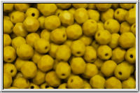 B�hm. Glasschliffperle, feuerpol., 4mm, goldenrod, op., matte, 50 Stk.