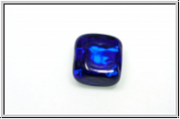 b�hm. Lampenperle, Silbereinzug, Quadrat mit Einlage, cobalt, 1 Stk.
