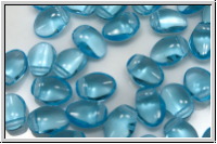 TP-60010, Tulip Petals, 6x8mm, aqua, trans., 25 Stk.