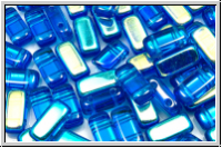 PRISM Beads, 4x8mm, blue, lagoon lt., trans., AB, 20 Stk.