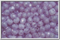 B�hm. Glasschliffperle, feuerpol., 4mm, violet, opal, 50 Stk.