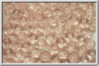B�hm. Glasschliffperle, feuerpol., 4mm, rosaline, trans., 50 Stk.