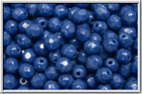 B�hm. Glasschliffperle, feuerpol., 4mm, blue, navy, op., 50 Stk.