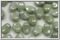 TP-03000-14457, Tulip Petals, 6x8mm, white, op., lt. green marbled, 25 Stk.