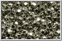 B�hm. Glasschliffperle, feuerpol., 4mm, crystal, trans., full nickel plated, 50 Stk.