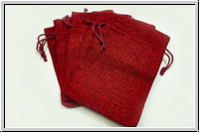 Jutebeutel, 10x14mm, dark red, 1 Stk.