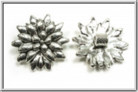 Knopf "Edelweiss", 24mm, antiksilberfb., Tibetsilber, 1 Stk.