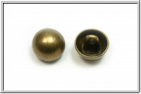 Knopf "Halbkugel", 11,5mm, antikmessingfb., Zink, 1 Stk.